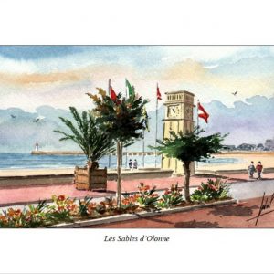 Carte d'art - La pendule - Les Sables d'Olonne - 10x15cm
