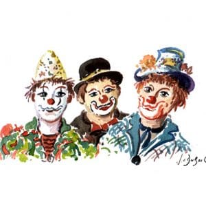 Clown stories - Aquarelle de JC Duboil