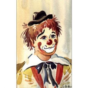 Attitude de clown - Aquarelle de JC Duboil