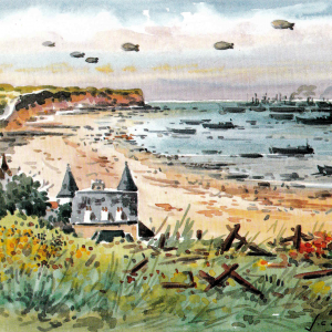 D-Day - Arromanches aquarelle de JC Duboil