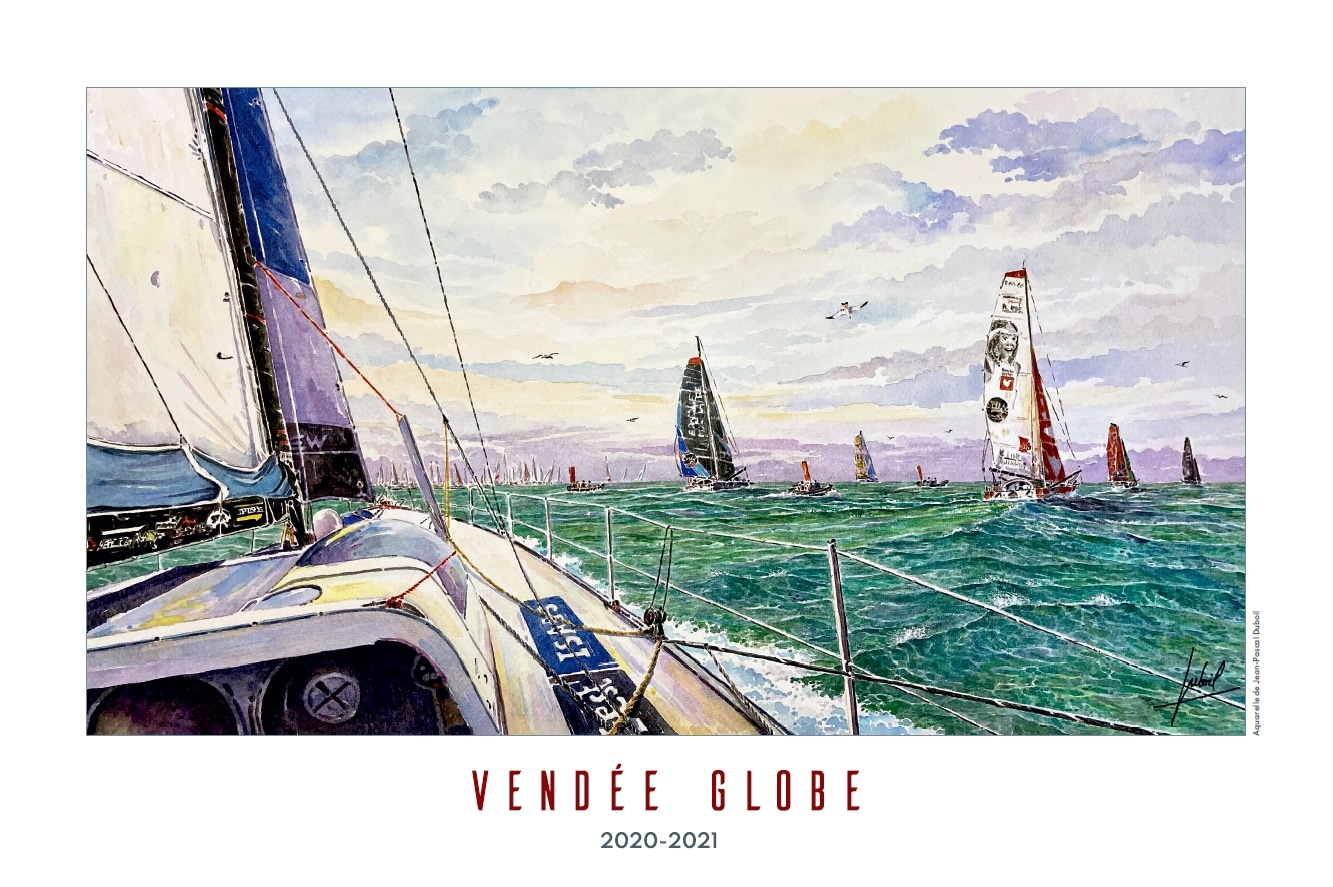 Poster Vendée Globe 2020-2021 - Aquarelle de Jean-Pascal Duboil