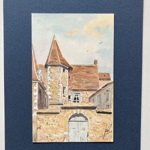 Manoir Michelet à Nogent-le-Rotrou - Rue Bourg-Le-Comte - Aquarelle JP Duboil